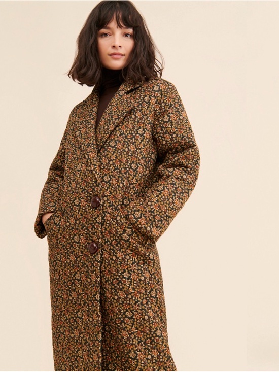 Spell Jackets & Blazers - Spell from Anthropologie - Floral Quilted Long Coat